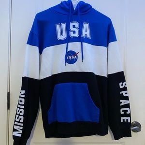 Blue white and black nada sweatshirt